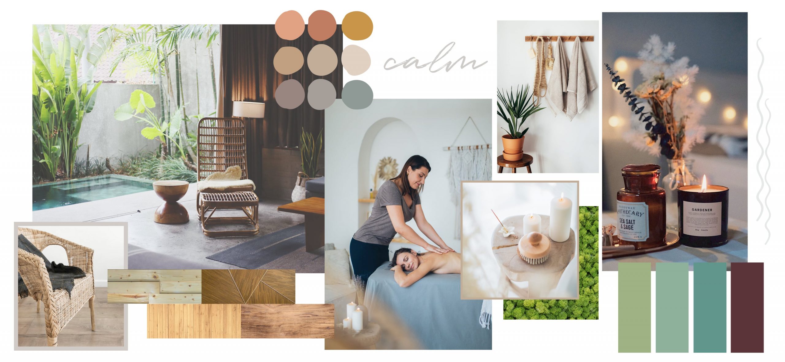 Decor centru wellness SPA, paleta cromatica, decoratiuni